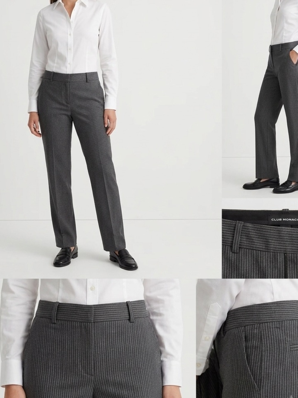 Club Monaco Pinstripe Wool Pants